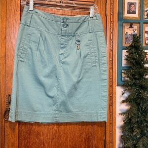 Anthropologie Teal Pencil Skirt